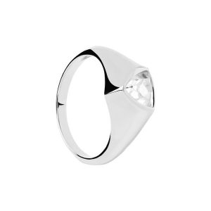 P D Paola Pierścionek P D Paola The New Essentials - 925 sterling silver i srebro Pierścionki 1 ct Damski. Szare pierścionki P D Paola, z cyrkonią, srebrne. Za 387,99 zł.