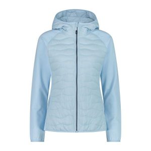 Damska kurtka hybrydowa z kapturem CMP. Niebieskie kurtki sportowe CMP, na zimę, bez wzorów, z kapturem, narciarskie. Za 323,50 zł.