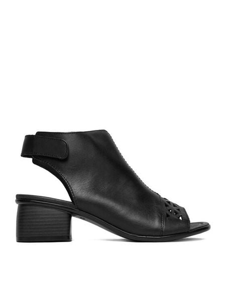 Remonte Sandały CEO-R8772-00 Czarny. Czarne sandały Remonte, bez wzorów, ze skóry, bez obcasa, na słupku, bez zapięcia. Za 379,99 zł.