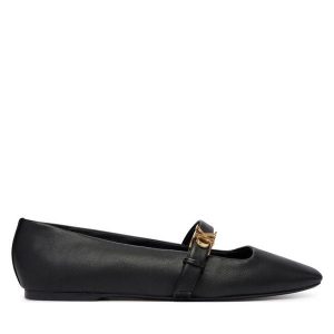 Baleriny Calvin Klein. Czarne balerinki Calvin Klein, bez wzorów, bez obcasa, bez zapięcia. Za 489,99 zł.