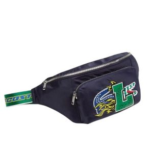 Saszetka typu nerka dla dorosłych Lacoste. Niebieskie nerki i saszetki Lacoste, z aplikacjami, z gumy. Za 487,00 zł.