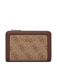 Guess Portfel Lindsey Slg SWSG97 49156 Brązowy. Brązowe portfele Guess, z aplikacjami, ze skóry. Za 264,99 zł.
