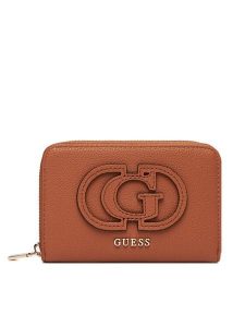 Guess Portfel Calebra Slg SWBG95 36140 Brązowy. Brązowe portfele Guess, z aplikacjami, ze skóry. Za 229,99 zł.