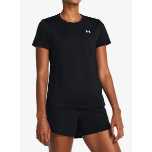 Koszulka szybkoschnąca damska Under Armour Tech SSC. Czarne koszulki sportowe Under Armour, bez wzorów, bez ramiączek. Za 92,99 zł.