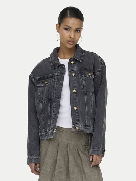 ONLY Kurtka jeansowa Harper 15363548 Czarny Regular Fit. Czarne kurtki ONLY, l, bez wzorów, z bawełny, bez kaptura. Za 229,99 zł.