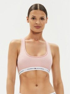 Tommy Hilfiger Biustonosz top UW0UW04548 Pomarańczowy. Brązowe topy TOMMY HILFIGER, xs, bez wzorów, z bawełny, bez kołnierzyka, bez ramiączek. Za 99,99 zł.