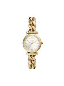 Fossil Zegarek Carlie ES5329 Złoty. Żółte, analogowe zegarki Fossil. Za 689,99 zł.