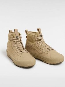Vans Skórzane sneakersy "Sk8-Hi" w kolorze beżowym rozmiar: 42,5. Brązowe trampki Vans, bez wzorów, z gore-texu, za kostkę, bez zapięcia. Za 320,63 zł.