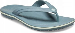 Japonki Dla Dorosłych Crocs Crocband Flip. Białe klapki Crocs, bez wzorów, z materiału, bez obcasa. Za 169,99 zł.