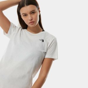 T-Shirt Simple Dome Rozmiar XS Bialy - 4T1A-FN4. Białe bluzki The North Face, xs, bez wzorów, bez kołnierzyka, bez ramiączek. Za 113,00 zł.