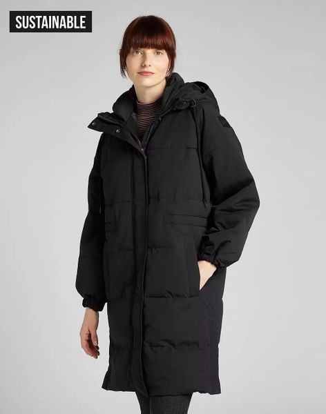 LEE LONG PUFFER DAMSKA KURTKA ZIMOWA BLACK L56IXW01 112140309. Czarne kurtki Lee, na zimę, l, bez wzorów, z poliamidu, bez kaptura. W wyprzedaży za 279,99 zł.