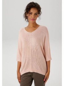 Aniston Sweter w kolorze jasnoróżowym rozmiar: 42. Różowe swetry oversize Aniston, bez wzorów, bez ramiączek. Za 80,95 zł.