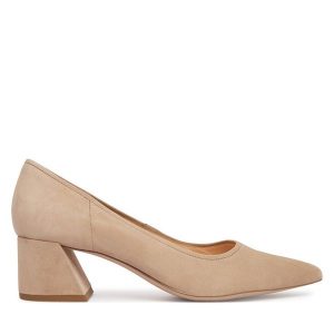 Czółenka HÖGL. Brązowe czółenka HÖGL, bez wzorów, bez obcasa, bez zapięcia. Za 689,99 zł.