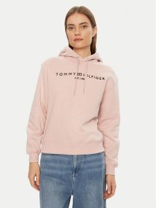 Tommy Hilfiger Bluza Modern WW0WW43598 Różowy Regular Fit. Czerwone bluzy TOMMY HILFIGER, m, bez wzorów, z bawełny, bez kaptura. Za 299,99 zł.