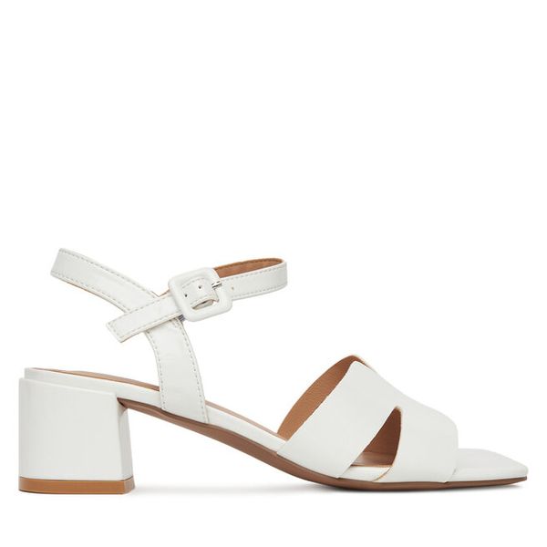 Sandały Clara Barson. Białe sandały Clara Barson, bez wzorów, bez obcasa, na słupku, bez zapięcia. Za 119,99 zł.