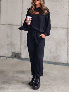 LA Angels 2-częściowy zestaw w kolorze czarnym rozmiar: L. Czarne spodnie dresowe LA Angels, l, bez wzorów, z dresówki. Za 188,40 zł.