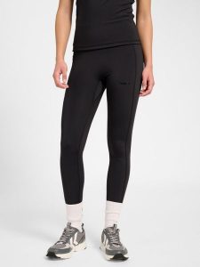 Damskie legginsy Hummel Prima. Czarne legginsy Hummel, bez wzorów, z materiału. Za 242,50 zł.