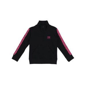 Bluza z zamek błyskawiczny na co dzień na siłownię. Czarne bluzy LEONE 1947 APPAREL, bez wzorów, z bawełny, bez kaptura. W wyprzedaży za 101,80 zł.