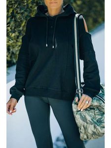 Milan Kiss Bluza w kolorze czarnym rozmiar: S. Czarne bluzy Milan Kiss, s, bez wzorów, z kapturem. Za 65,69 zł.