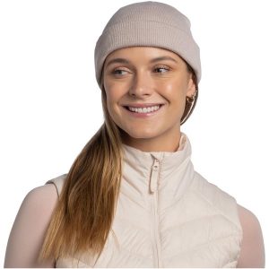 Czapka BUFF KNITTED BEANIE LILON FISHERMAN. Szare czapki Buff, bez wzorów, sportowe. W wyprzedaży za 77,94 zł.