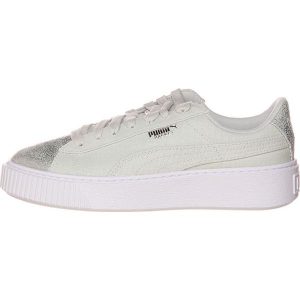Puma Sneakersy "Basket Platform Canvas" w kolorze jasnozielonym rozmiar: 38,5. Zielone trampki Puma, bez wzorów, bez zapięcia. Za 137,42 zł.
