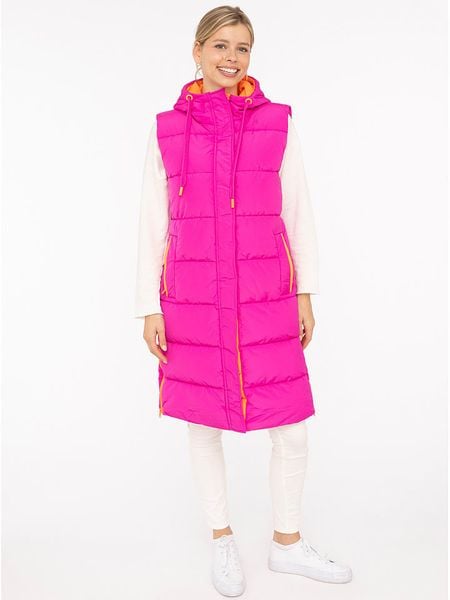 Zwillingsherz Kamizelka pikowana "Smile" w kolorze różowym rozmiar: XL. Różowe kamizelki Zwillingsherz, xl, bez wzorów, bez kołnierzyka, bez ramiączek, bez kaptura. Za 303,06 zł.