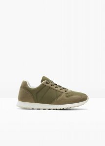 Sneakersy. Brązowe buty sportowe bonprix, bez wzorów, z satyny, bez zapięcia. Za 117,99 zł.