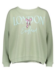 Miss goodlife Bluza "London" w kolorze zielonym rozmiar: XL. Zielone bluzy miss goodlife, xl, bez wzorów, z bawełny, bez kaptura. Za 114,17 zł.