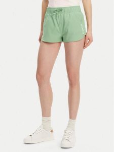 Roxy Szorty materiałowe ERJBS03298 Zielony Regular Fit. Zielone szorty Roxy, bez wzorów, z materiału. Za 99,99 zł.