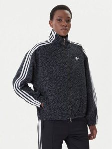 Adidas Kurtka jeansowa Firebird Aop KD8809 Szary Oversize. Szare kurtki ADIDAS, l, bez wzorów, z bawełny, bez kaptura. Za 599,99 zł.