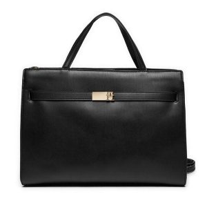 Torebka Tommy Hilfiger. Czarne torebki klasyczne TOMMY HILFIGER, bez wzorów, bez dodatków. Za 469,99 zł.