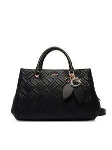 Guess Torebka Sally HWQG99 21060 Czarny. Czarne kuferki Guess, z aplikacjami, ze skóry, bez dodatków. Za 749,99 zł.