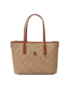 Tommy Hilfiger Torebka Th Monoplay Leather Mini Tote AW0AW17415 Brązowy. Brązowe torebki klasyczne TOMMY HILFIGER, bez wzorów, ze skóry, bez dodatków. Za 399,99 zł.