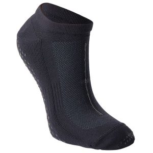Skarpetki fitness damskie Nyamba antypoślizgowe 500. Czarne skarpetki DOMYOS, bez wzorów, z dzianiny. Za 29,99 zł.