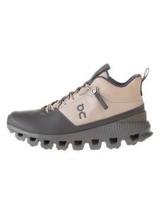 ON RUNNING Buty turystyczne "Cloud Hi 1" w kolorze beżowo-szarym rozmiar: 36. Brązowe buty trekkingowe On Running, bez zapięcia. Za 364,56 zł.