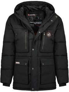 ANAPURNA Parka "Albertana" w kolorze czarnym rozmiar: XL. Czarne płaszcze ANAPURNA, xl, z aplikacjami, bez kaptura. Za 247,11 zł.