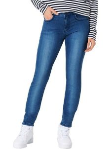 Timezone Dżinsy "Enya" - Slim fit - w kolorze niebieskim rozmiar: W29/L30. Niebieskie jeansy Timezone, z aplikacjami, z podwyższonym stanem. Za 118,56 zł.