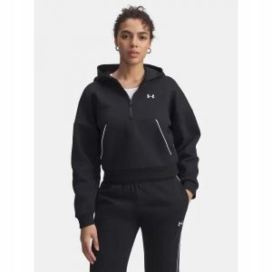 Bluza Damska Under Armour Z Zamkiem Do Połowy Sportowa UA Hoodie. Czarne bluzy Under Armour, bez wzorów, bez kaptura. Za 269,99 zł.