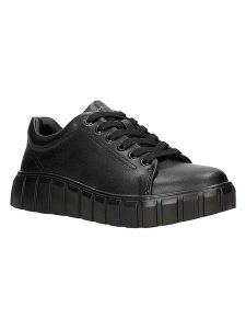 Wojas Skórzane sneakersy w kolorze czarnym rozmiar: 37. Czarne trampki Wojas, bez wzorów, bez zapięcia. Za 259,95 zł.