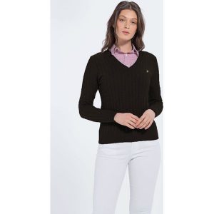 Sweter w kolorze czarnym. Długie swetry marki Jimmy Sanders. W wyprzedaży za 119,95 zł.
