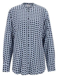 Gerry Weber Bluzka w kolorze błękitno-czarnym rozmiar: 46. Niebieskie bluzki Gerry Weber, bez wzorów, z wiskozy, bez kołnierzyka, bez ramiączek. Za 100,99 zł.