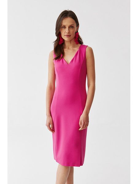 TATUUM Sukienka w kolorze różowym rozmiar: S. Różowe sukienki Tatuum, s, bez wzorów, bez kołnierzyka, bez ramiączek, midi. Za 117,73 zł.