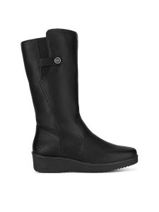 Rieker Kozaki Y4655-00 Czarny. Czarne kozaki Rieker, bez wzorów, ze skóry, bez obcasa, na płaskiej podeszwie, bez zapięcia. Za 343,00 zł.