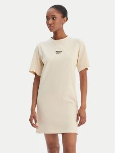 Reebok Sukienka codzienna Surya RK25502CCW Beżowy Regular Fit. Brązowe kombinezony Reebok, m, bez wzorów, z bawełny, bez kołnierzyka, bez ramiączek. Za 129,99 zł.