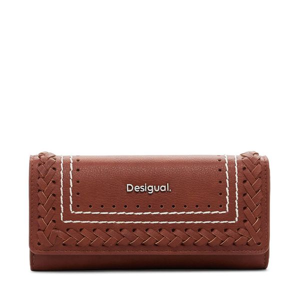 Portfel Desigual. Brązowe portfele Desigual, bez wzorów. Za 139,99 zł.