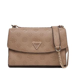 Torebka Guess. Brązowe torebki wieczorowe Guess, z aplikacjami, bez dodatków. Za 419,99 zł.