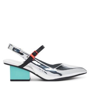 Czółenka United Nude. Szare czółenka United Nude, bez wzorów, bez obcasa, bez zapięcia. Za 689,99 zł.