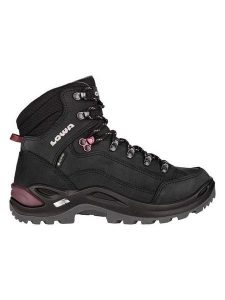 LOWA Skórzane buty turystyczne "Renegade GTX Mid Ws" w kolorze czarnym rozmiar: 39,5. Czarne buty trekkingowe Lowa, z gore-texu, bez zapięcia. Za 739,99 zł.