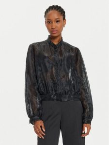 TWINSET Bluza 241TP2020 Czarny Loose Fit. Czarne bluzy Twinset, bez wzorów, z syntetyku, bez kaptura. Za 369,99 zł.