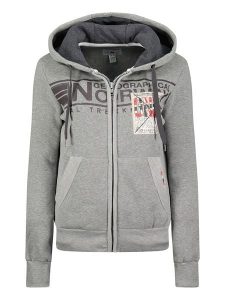 Geographical Norway Bluza "Gwen" w kolorze szarym rozmiar: S. Szare bluzy Geographical Norway, s, bez wzorów, bez kaptura. Za 122,96 zł.